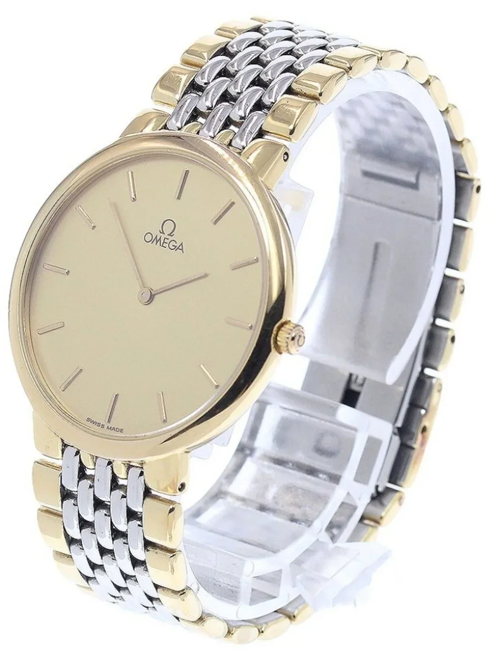 OMEGA De Ville round gold Dial Quartz Men's Watch